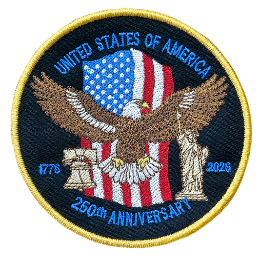 USA 250th Anniversary Patch – American Eagle & Liberty Design Full Embroidered 1776–2026 Emblem