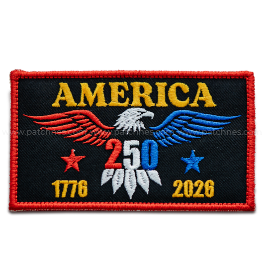 Red Blue Gold USA Eagle Freedom Patch