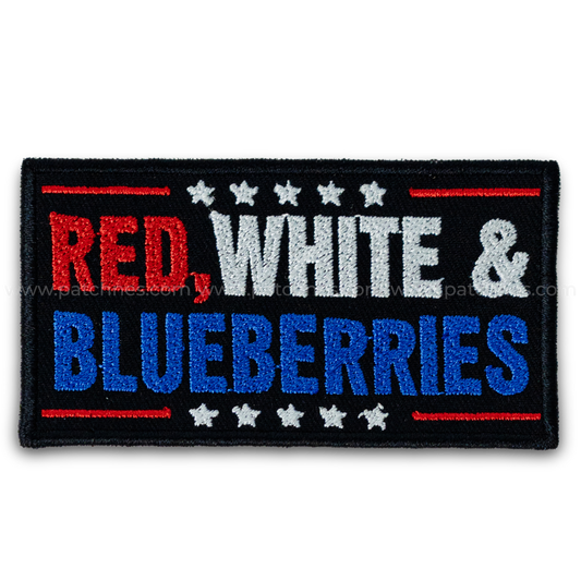 Red White & Blueberries Embroidered Patch