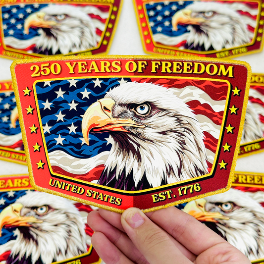 American Eagle 250 Years of Freedom Patch - Printed Patch