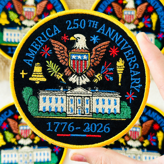 America 250th Commemorative Full Embroidered Patch