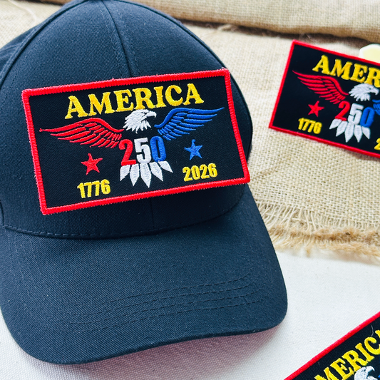 Red Blue Gold USA Eagle Freedom Patch