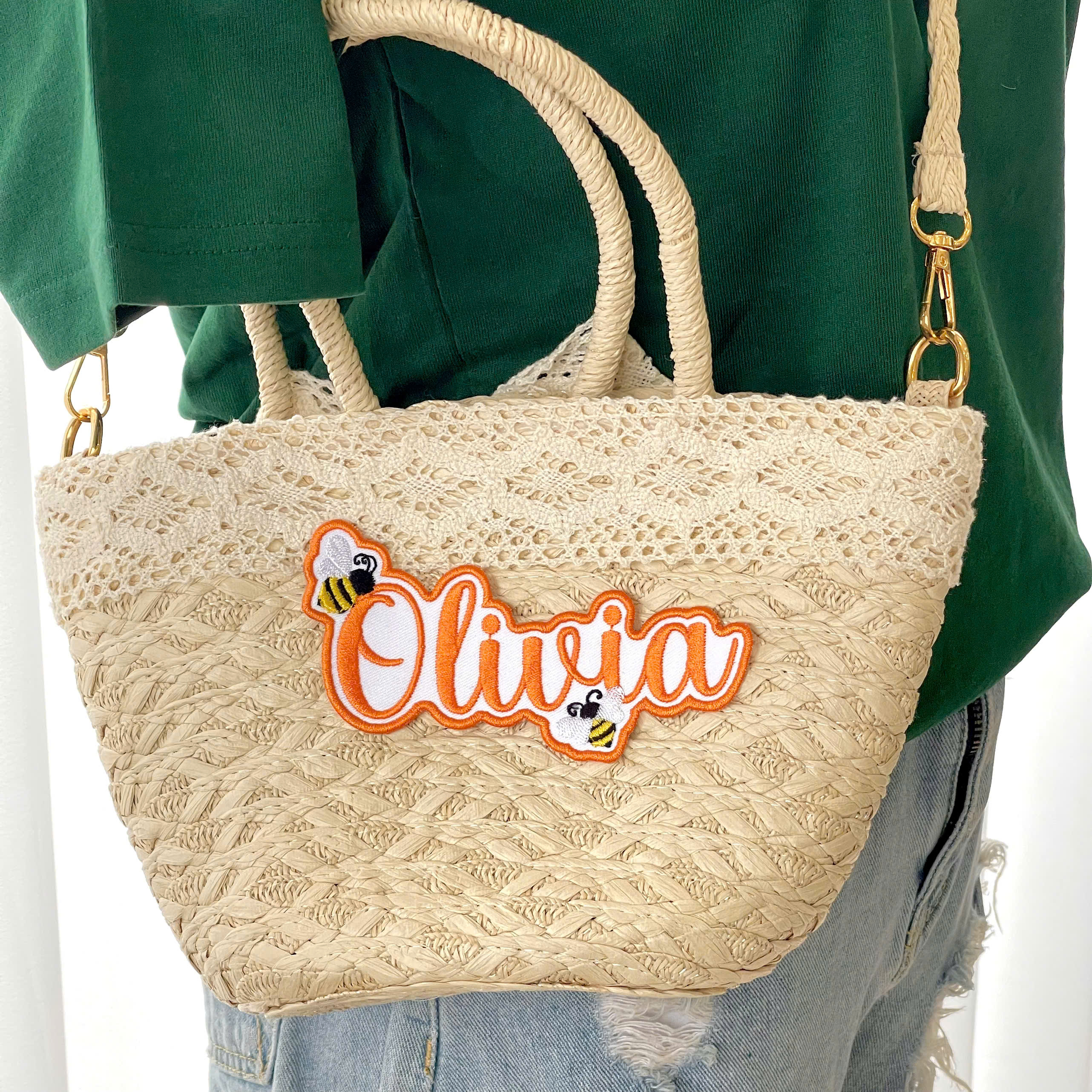Custom Embroidery with Bee Design
