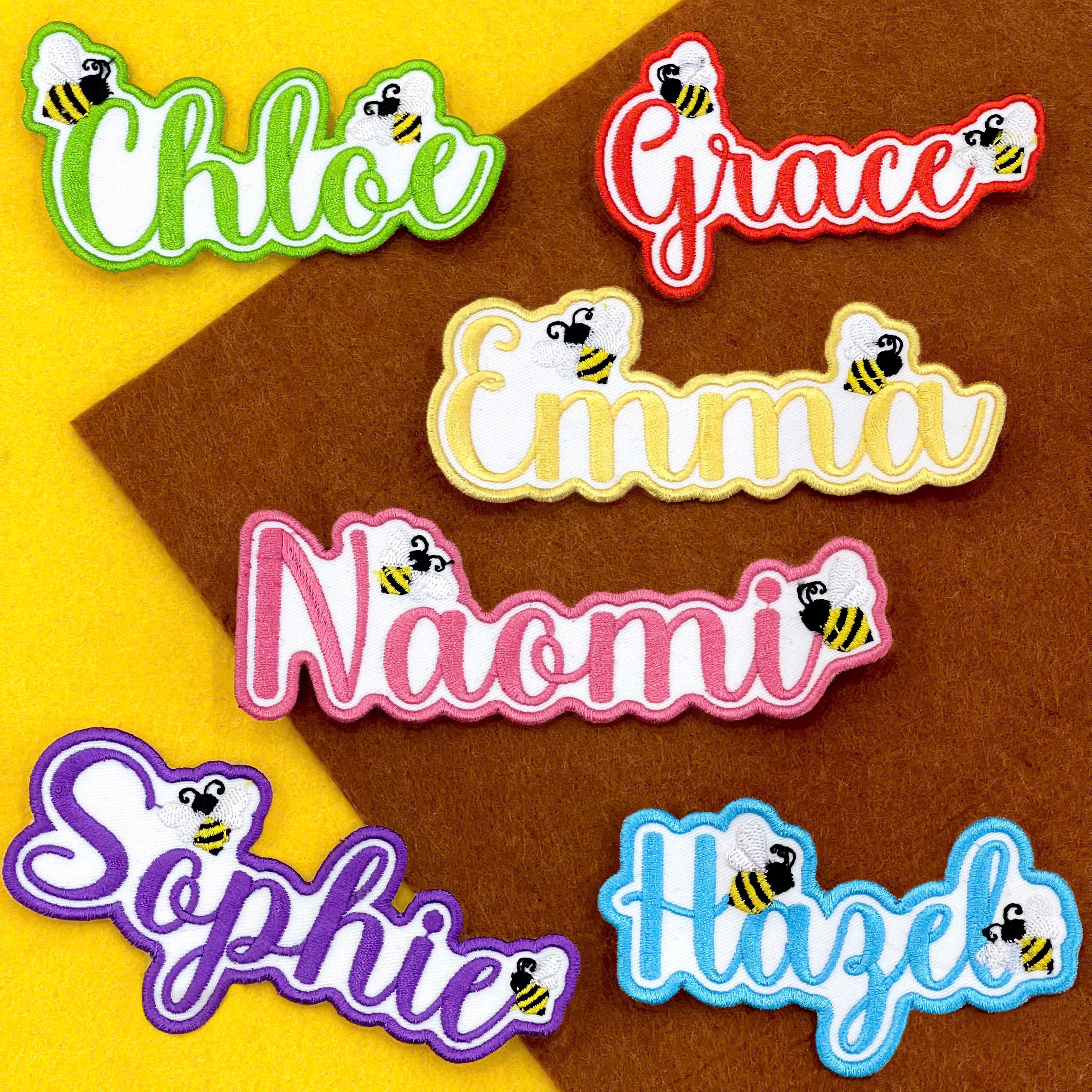 Custom Embroidery with Bee Design