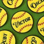 Yellow Softball Patch
