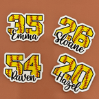Softball Number Patch with Custom Name – Personalized Embroidered Sports Patch