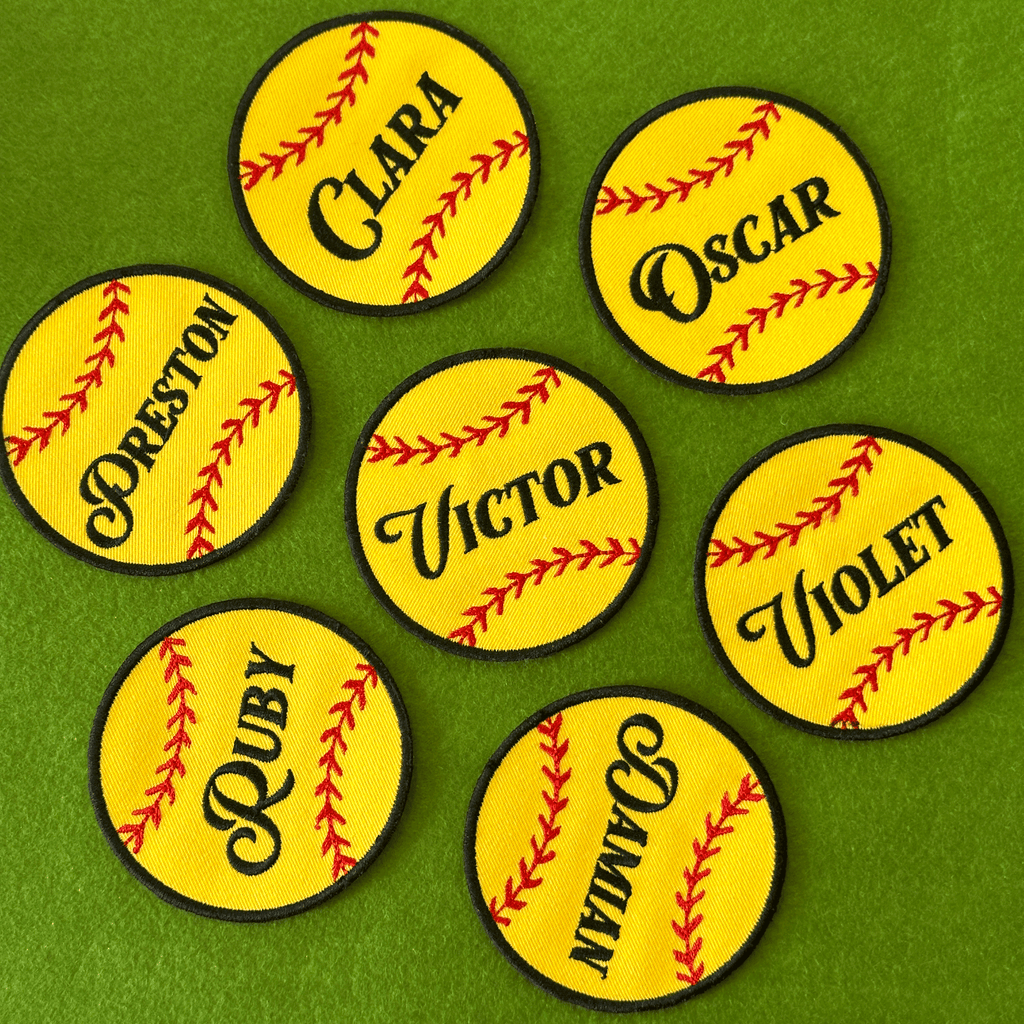Yellow Softball Patch