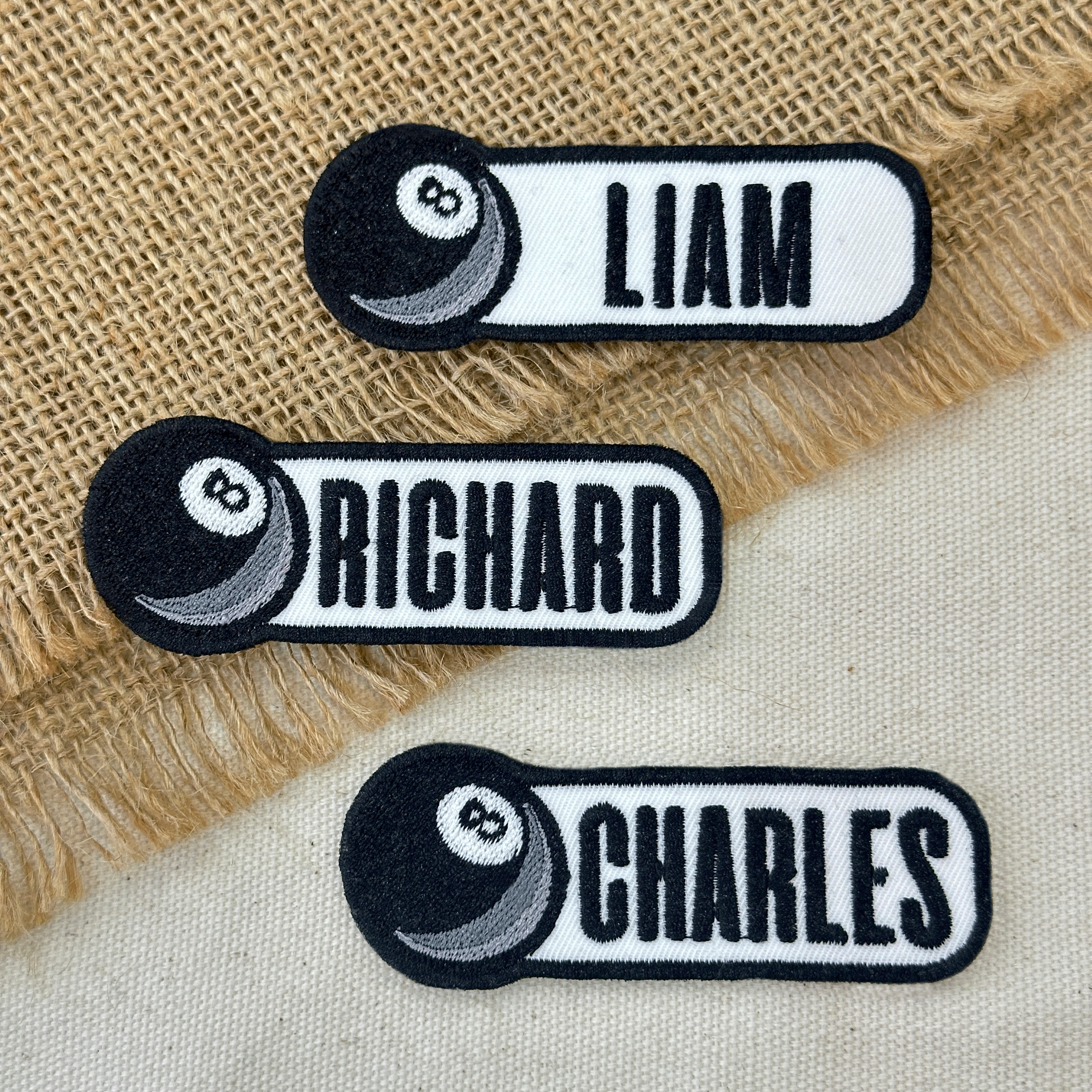 Custom Billiards Name Patch