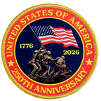 USA 250th Anniversary Military Patch - Printed Patch