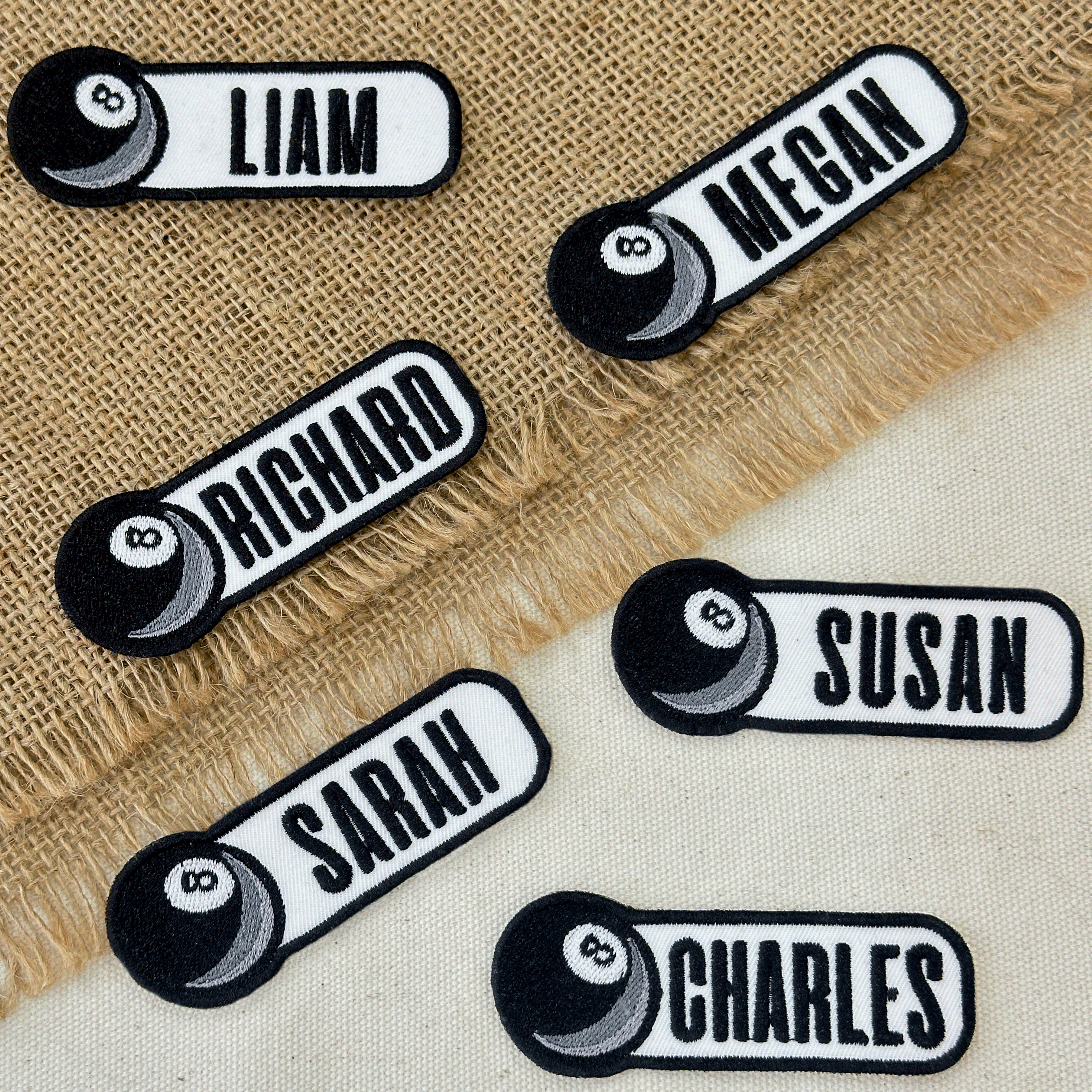Custom Billiards Name Patch
