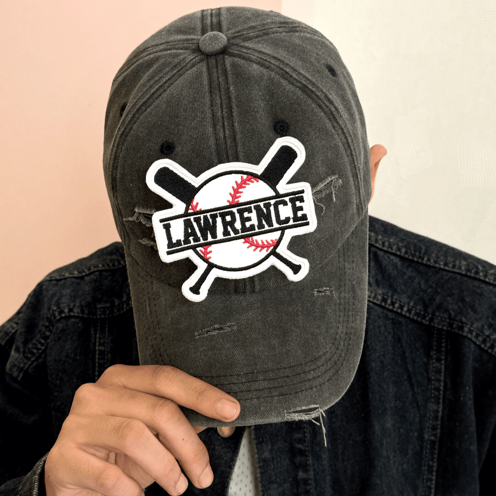 Baseball Crossed Bats Patch