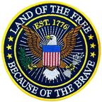 American Eagle 1776 Freedom Embroidered Patch