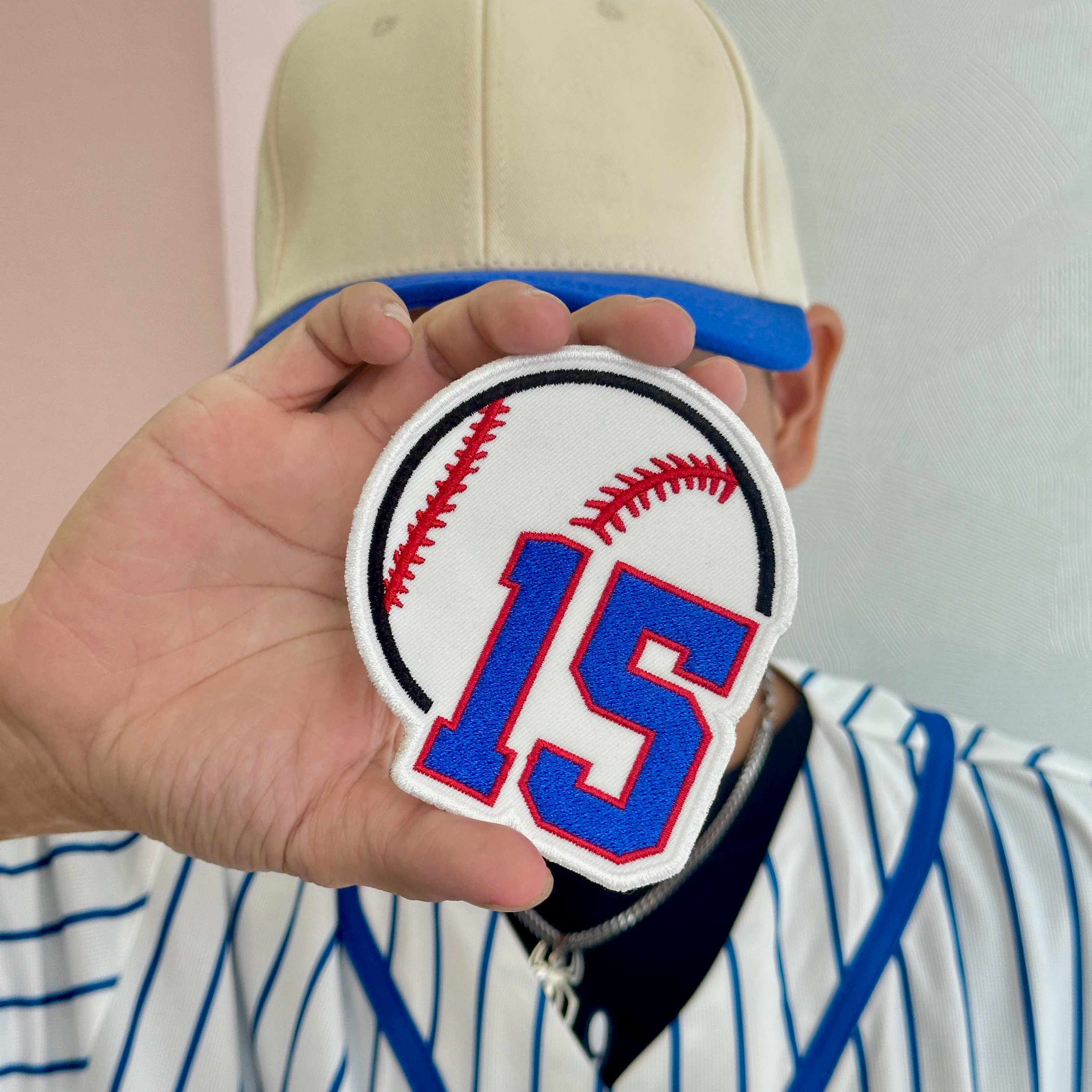 Embroidered Baseball Number Patch