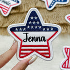 Personalized Embroidered American Flag Star Patch