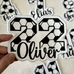 Custom Name & Number Soccer Patch – Personalized Embroidered Sports Patch