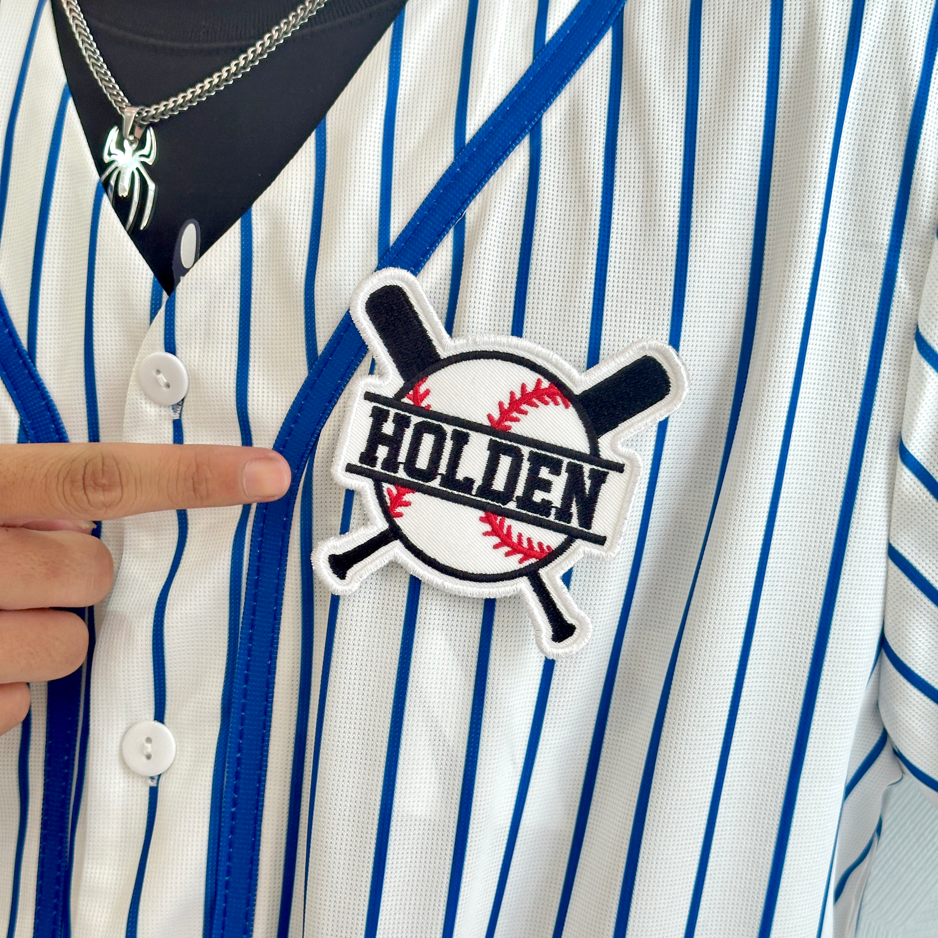 Baseball Crossed Bats Patch