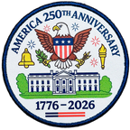 America 250th Anniversary Printed Patch | 1776–2026 USA