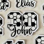 Custom Name & Number Soccer Patch – Personalized Embroidered Sports Patch