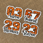 Basketball Number Patch with Custom Name – Personalized Embroidered Player Patch