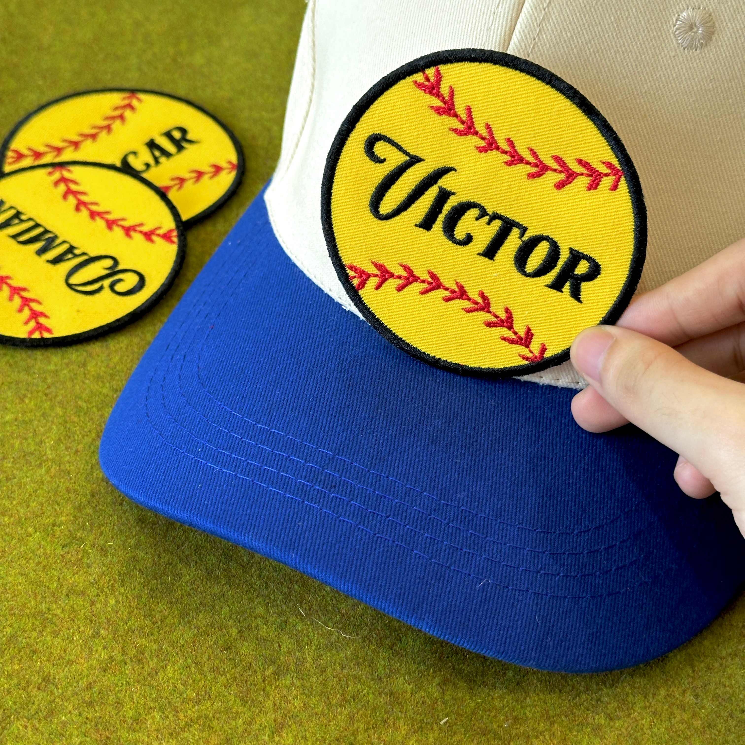 Yellow Softball Patch