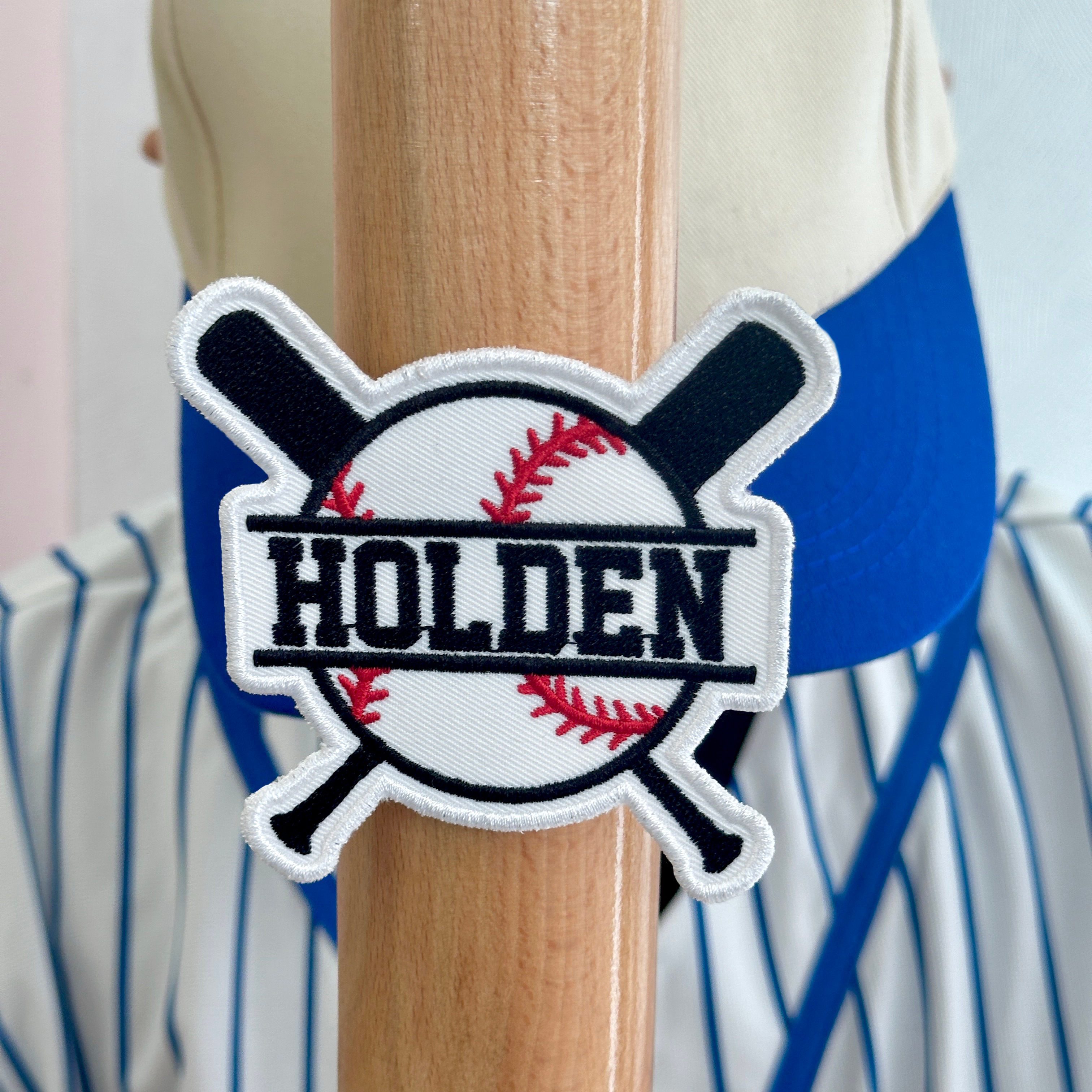 Baseball Crossed Bats Patch