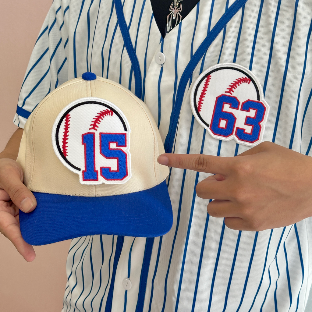 Embroidered Baseball Number Patch