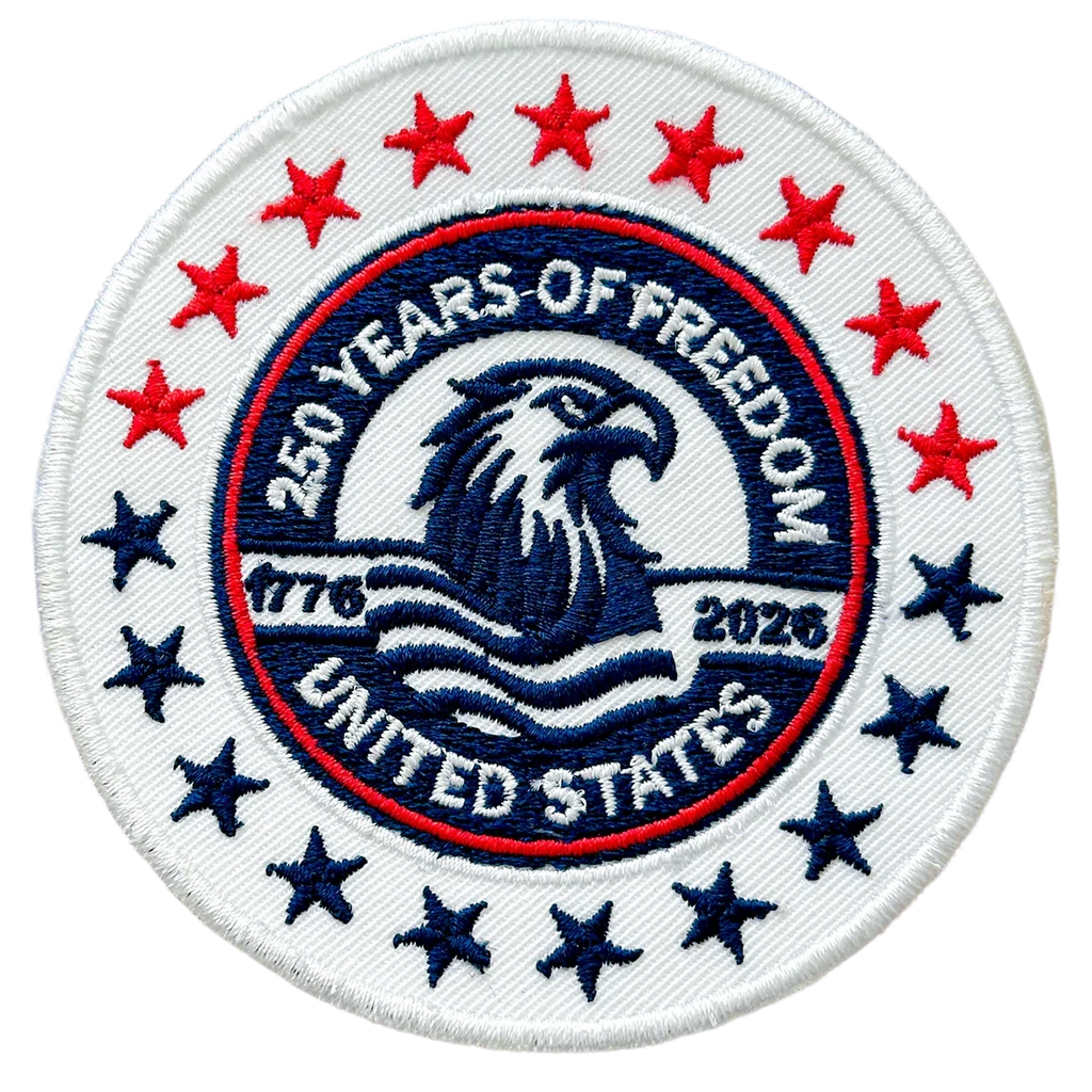 250 Years Of Freedom Embroidered Patriotic 4th of July American Patch