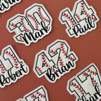 Baseball Number Patch with Custom Name – Personalized Embroidered Sports Patch