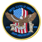 USA 250th Anniversary Patch – American Eagle & Liberty Design Full Embroidered 1776–2026 Emblem