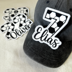 Custom Name & Number Soccer Patch – Personalized Embroidered Sports Patch