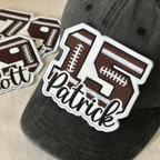 Custom Football Number Patch – Personalized Name Embroidered Team Design