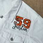 Basketball Number Patch with Custom Name – Personalized Embroidered Player Patch