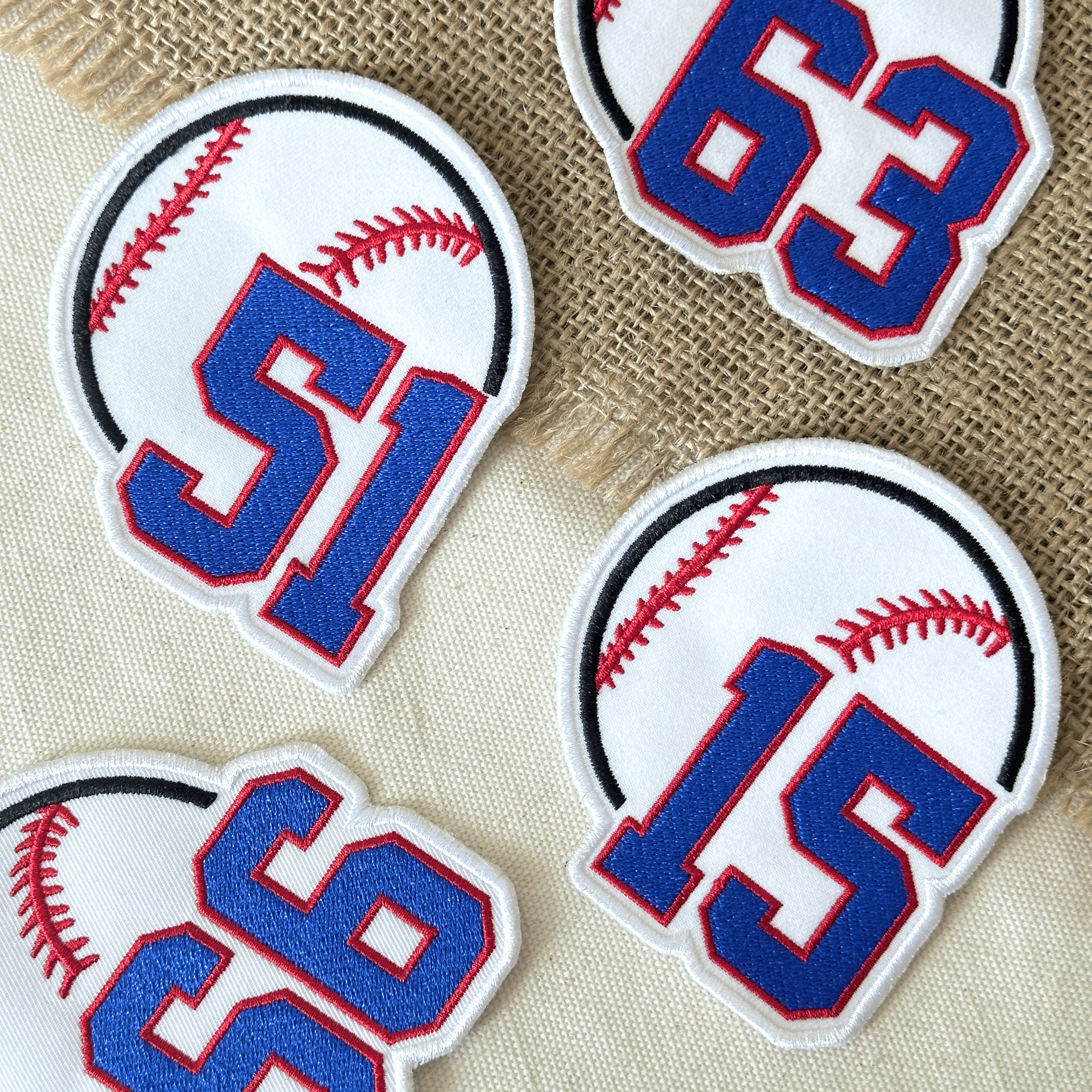 Embroidered Baseball Number Patch