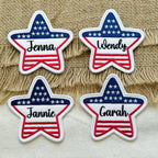 Personalized Embroidered American Flag Star Patch