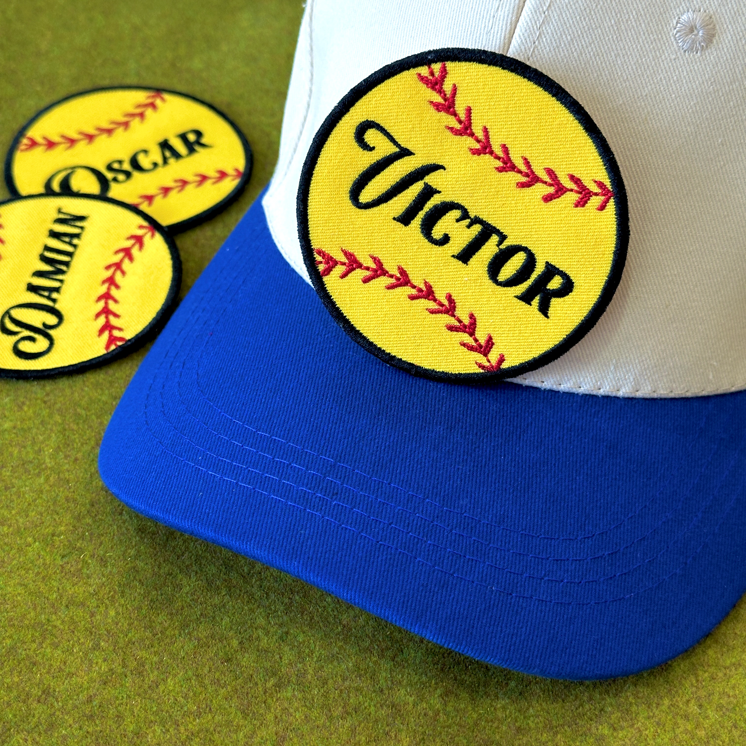Yellow Softball Patch