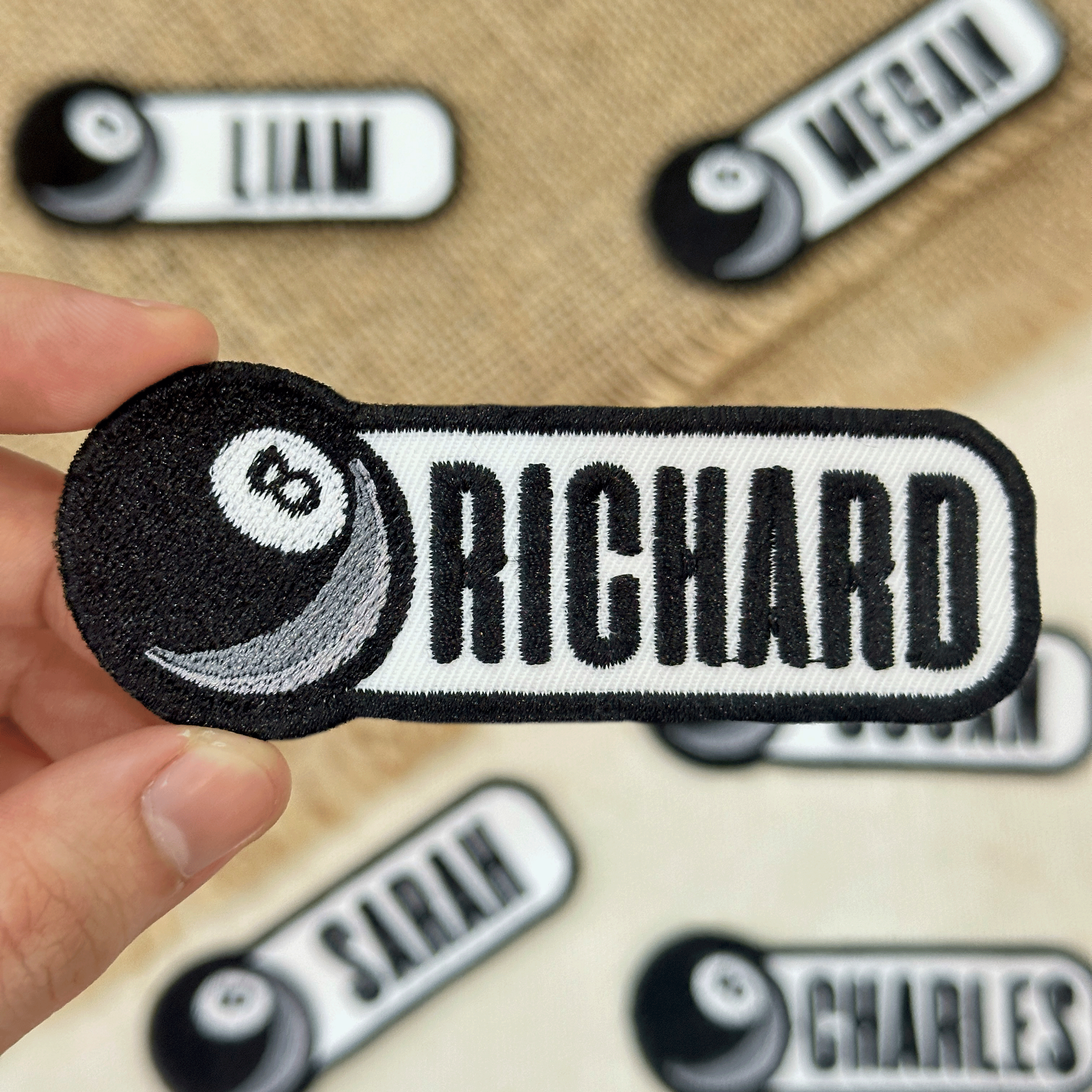 Custom Billiards Name Patch