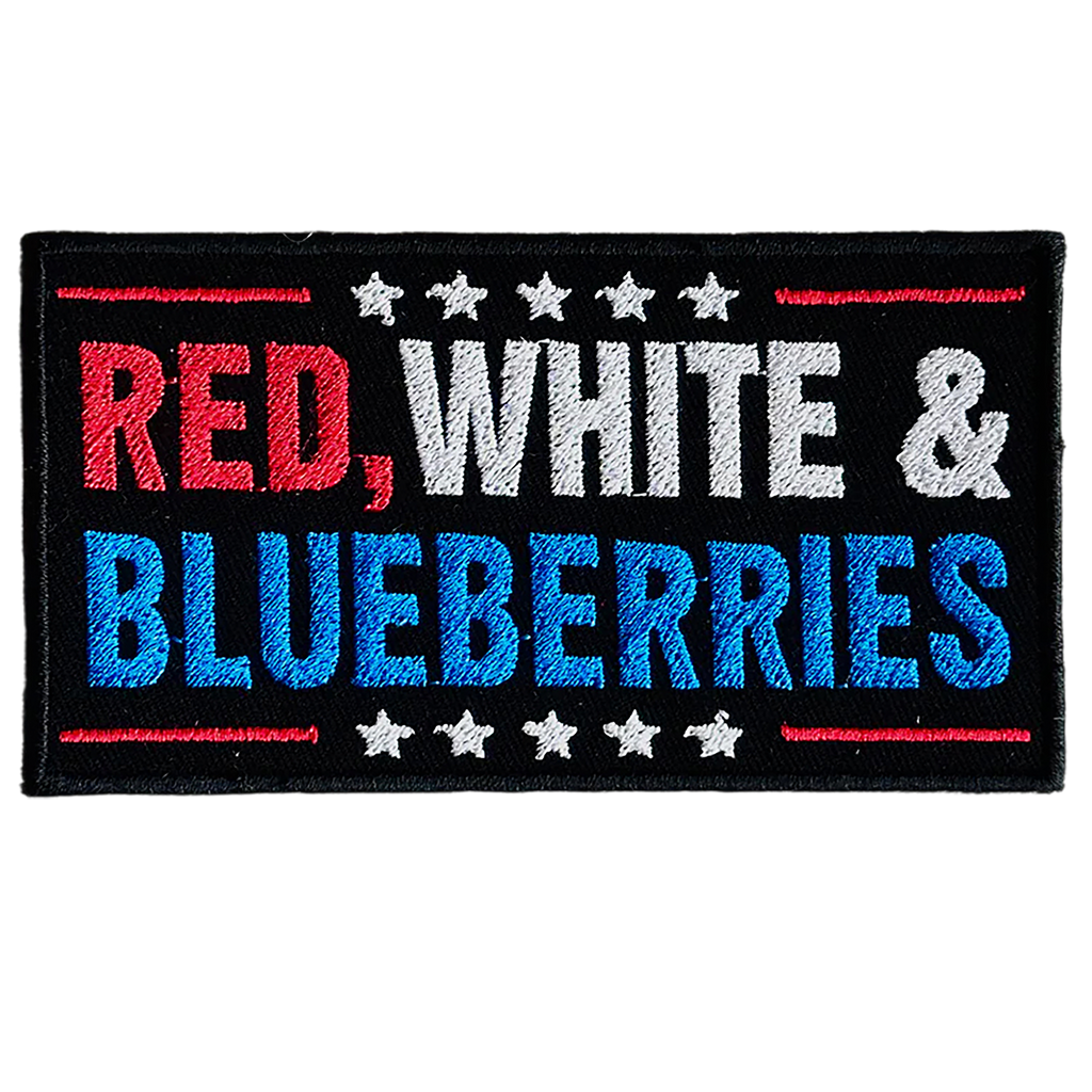 Red White & Blueberries Embroidered Patch