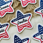 Personalized Embroidered American Flag Star Patch