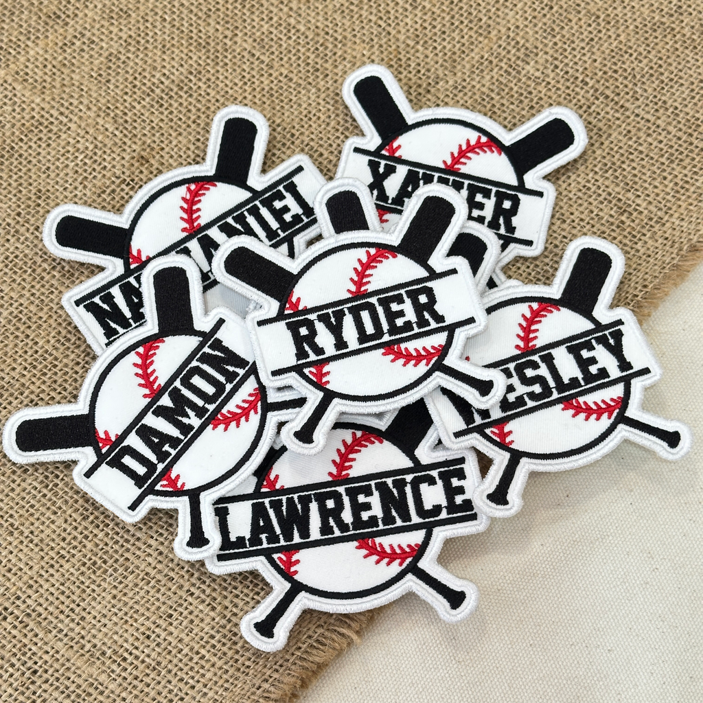 Baseball Crossed Bats Patch