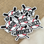 Baseball Crossed Bats Patch