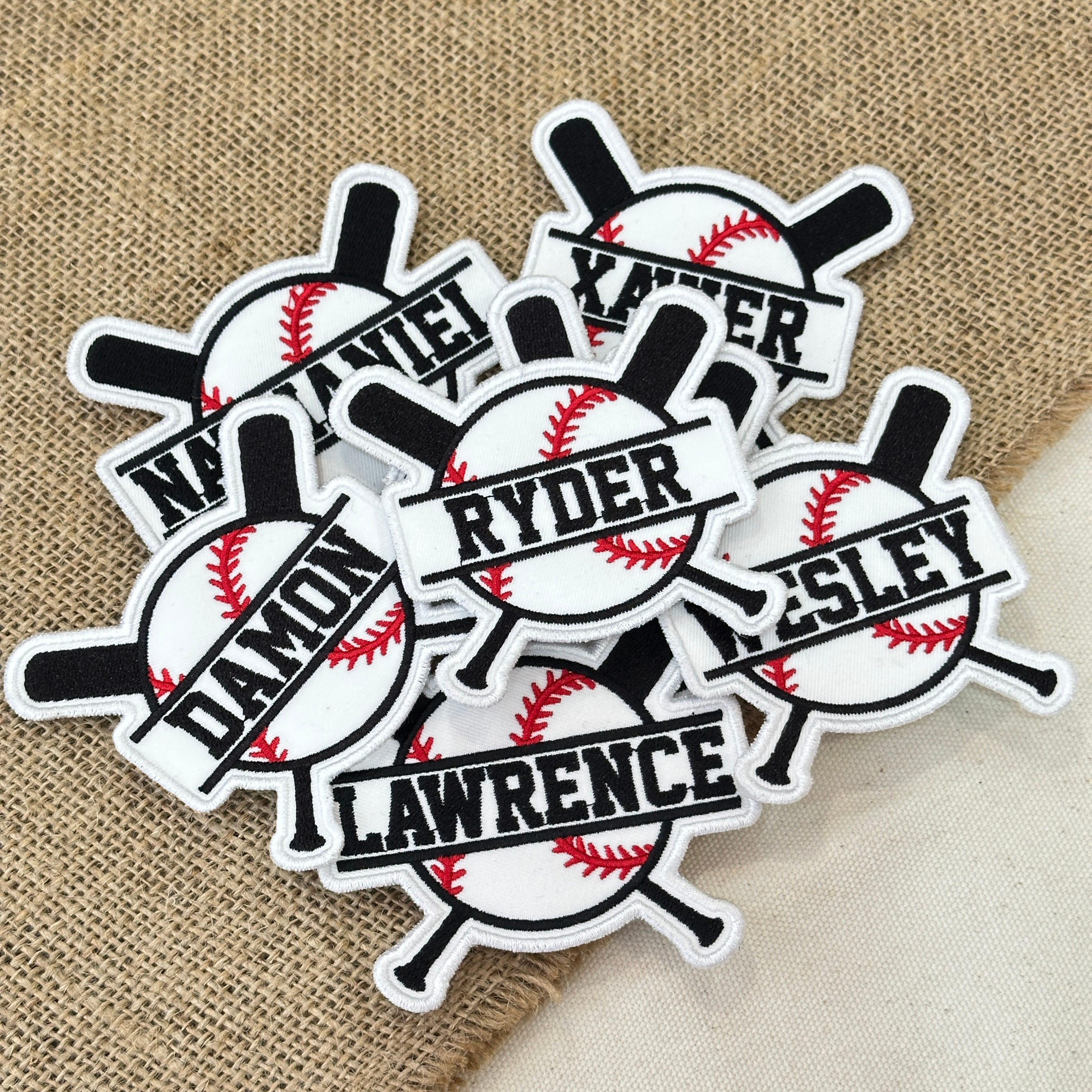 Baseball Crossed Bats Patch
