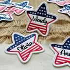 Personalized Embroidered American Flag Star Patch