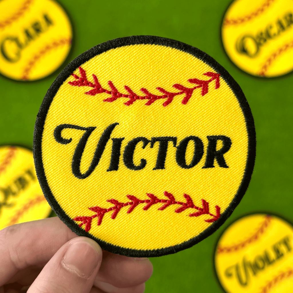 Yellow Softball Patch