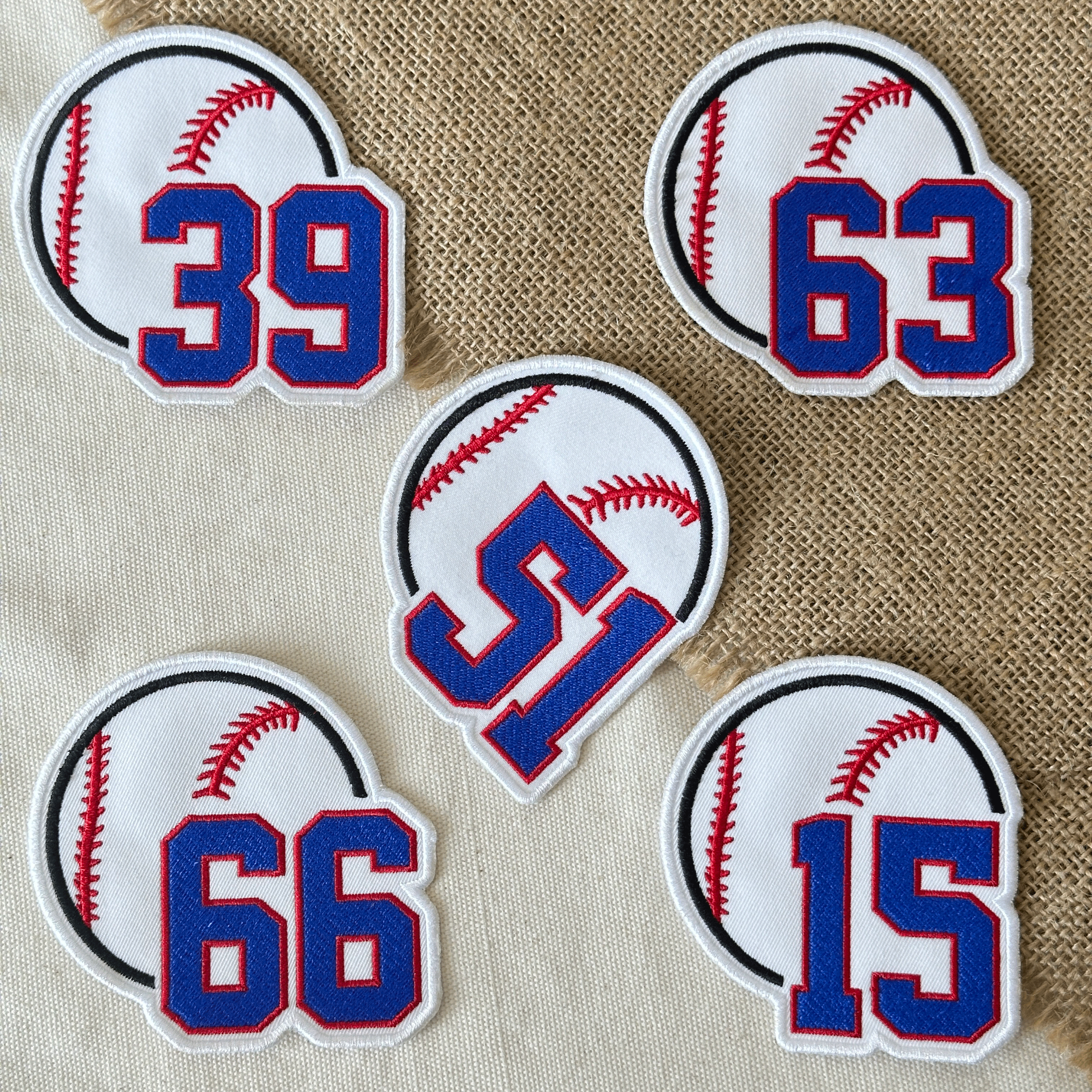 Embroidered Baseball Number Patch