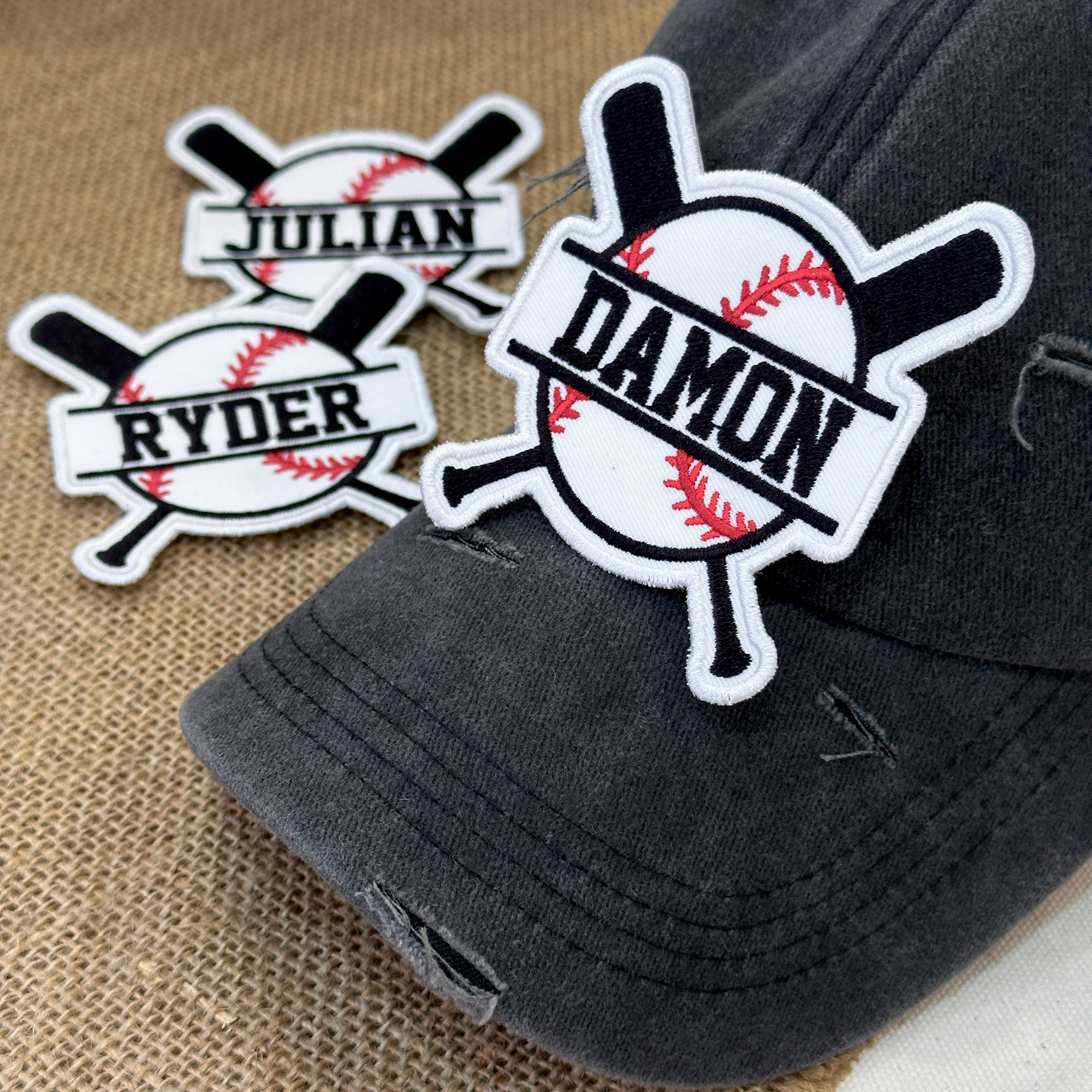 Baseball Crossed Bats Patch