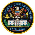 America 250th Commemorative Full Embroidered Patch