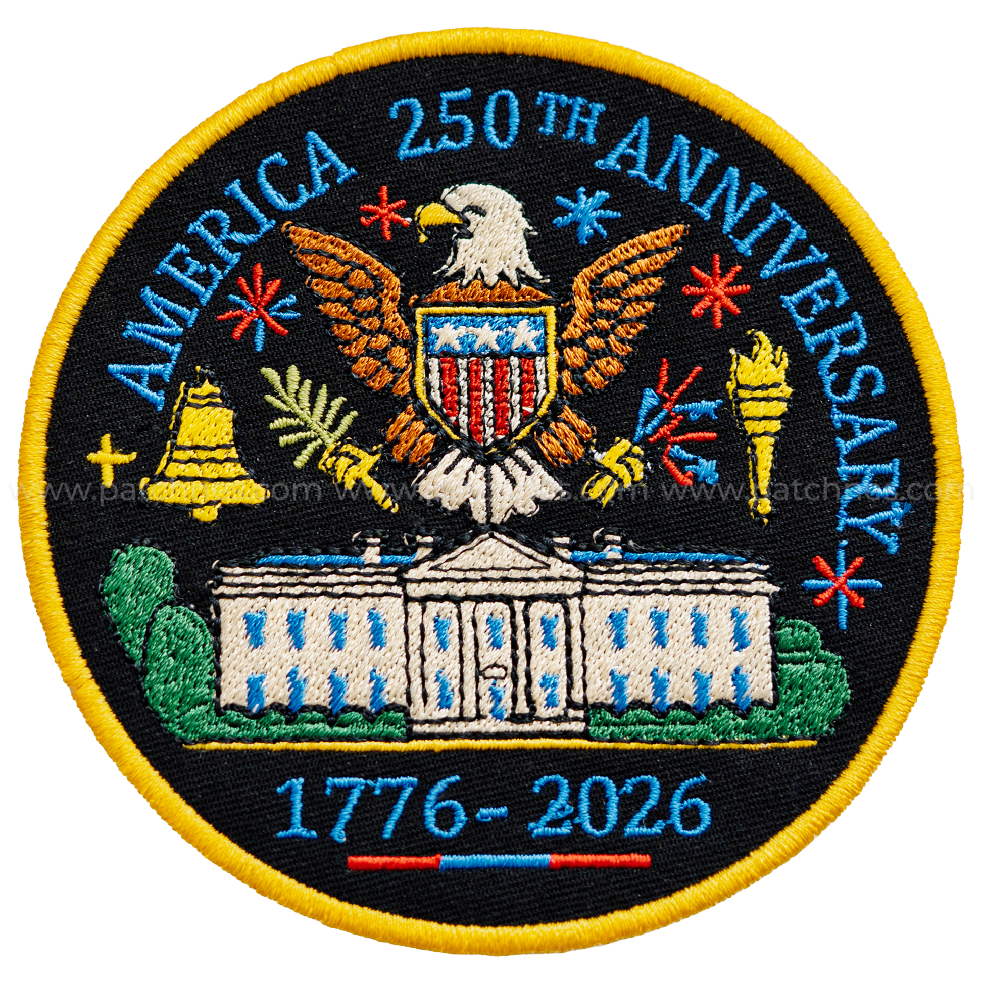 America 250th Commemorative Full Embroidered Patch