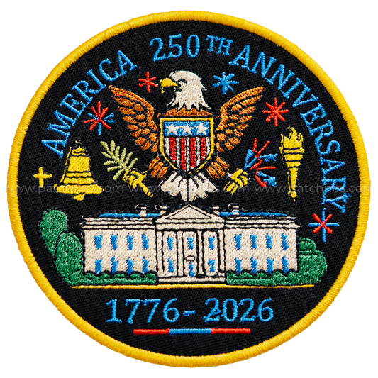 America 250th Commemorative Full Embroidered Patch