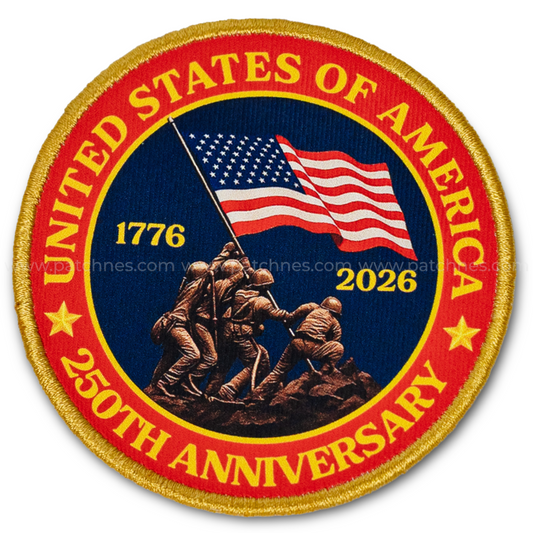 USA 250th Anniversary Military Patch - Printed Patch