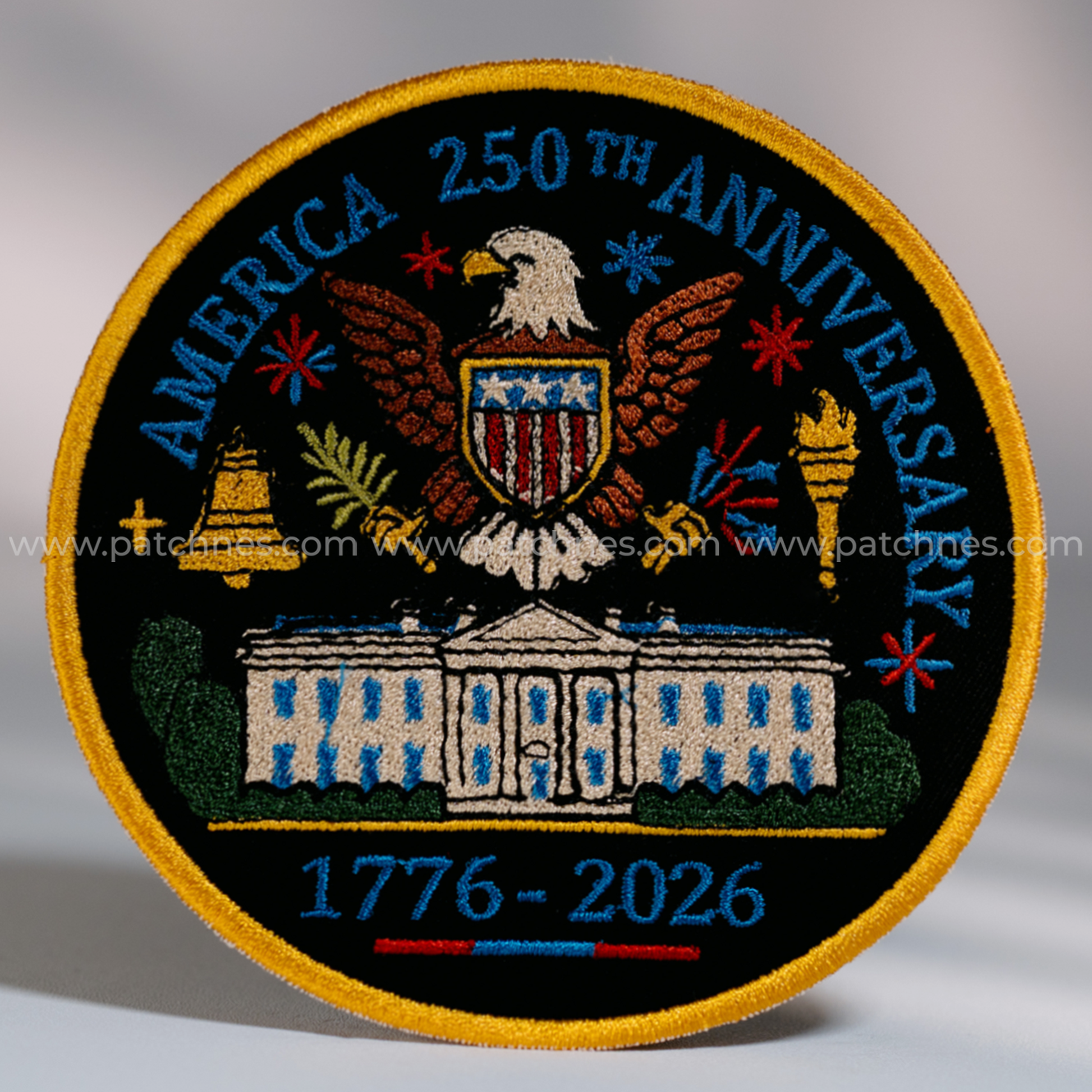 America 250th Commemorative Full Embroidered Patch